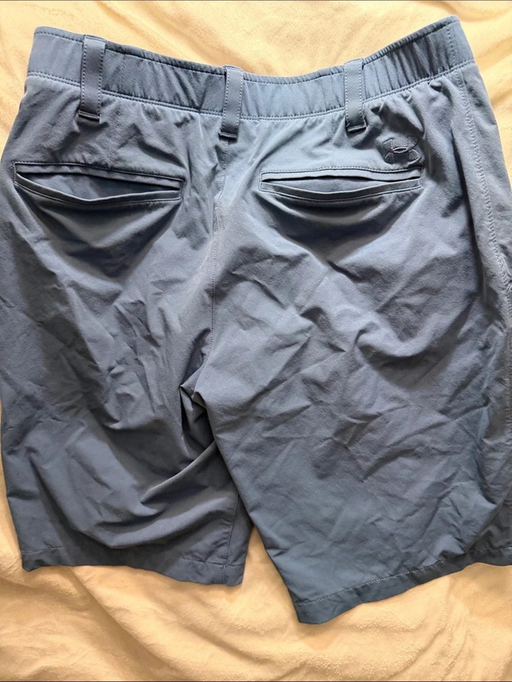 Under Armour Men's Slate Blue Flat-Front Athletic Shorts